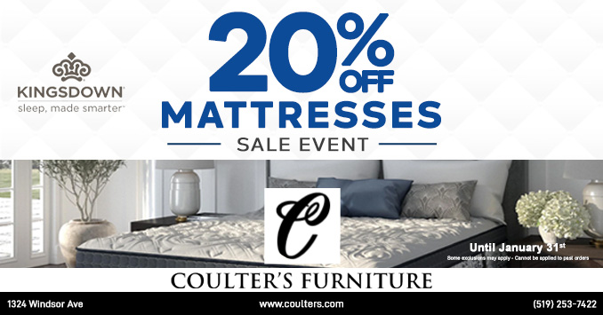 Mattress Clearance Furniture Sale Coulters Furniture Windsor Ontario January 2026 1 Sales