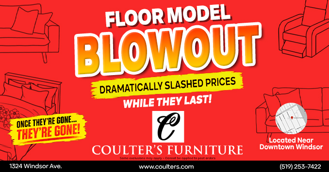 Coulters Floor Model Blowout Furniture Sale Store Windsor Ontario June 2026 copy Sales