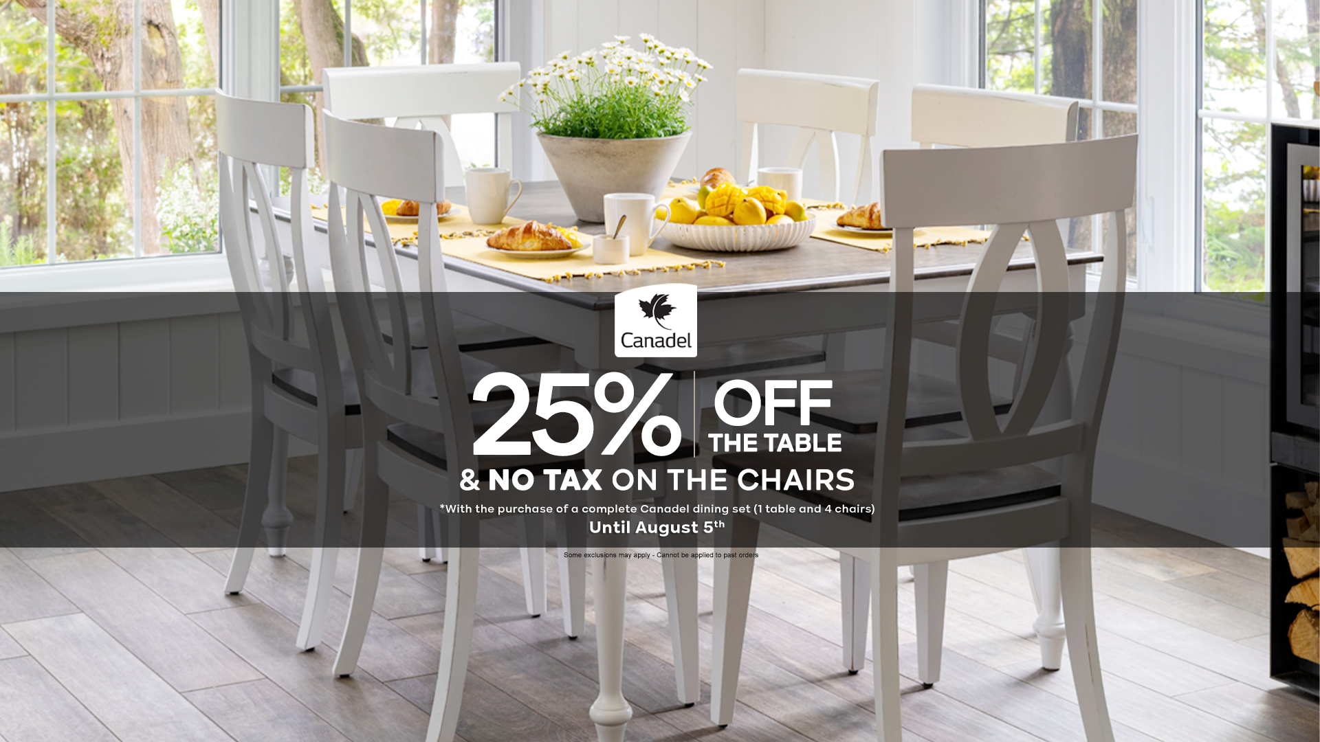 Canadel dining furniture sale july 2026 Coulters furniture Windsor Home